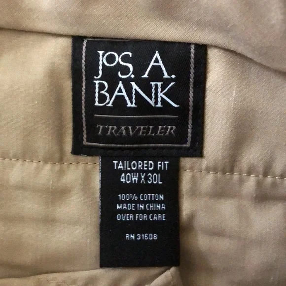 Jos. A Banks Size 40x30 Khaki pants, NEW - Picture 3 of 3